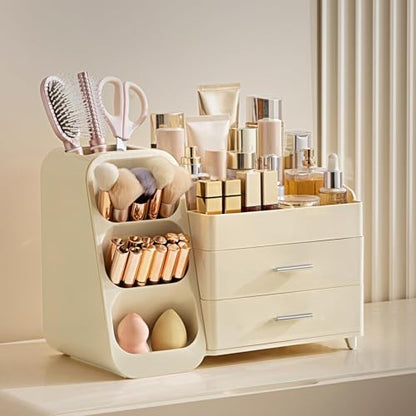 Makeup Organizer with Brush Holder for Vanity