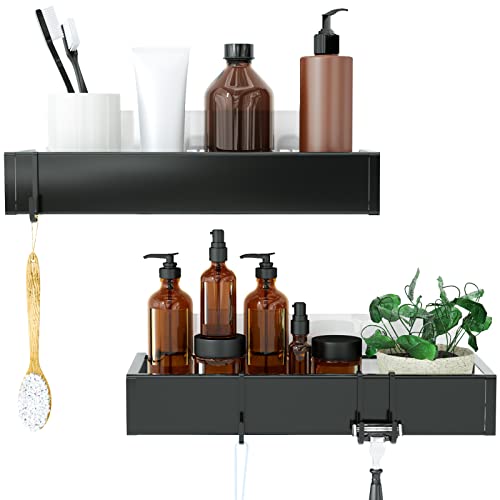 Adhesive Shower Caddy Organizer with Hooks