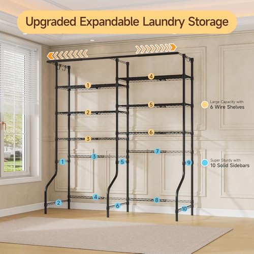6-Tier Over Washer Dryer Storage Shelf