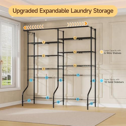 6-Tier Over Washer Dryer Storage Shelf