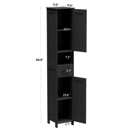 Tall Bathroom Storage Cabinet with Barn Doors