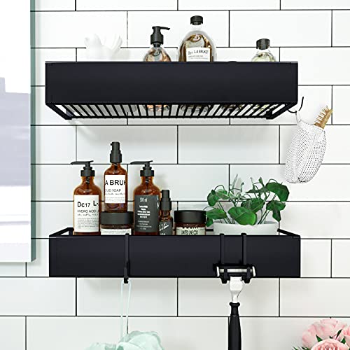 Adhesive Shower Caddy Organizer with Hooks