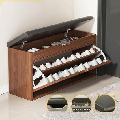 Narrow Shoe Storage Cabinet with Flip Design