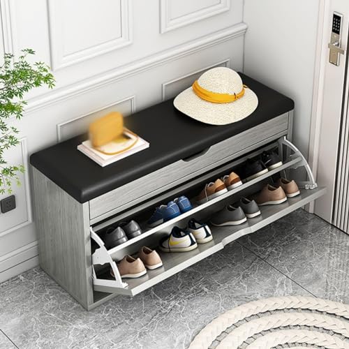 Narrow Shoe Storage Cabinet with Flip Design