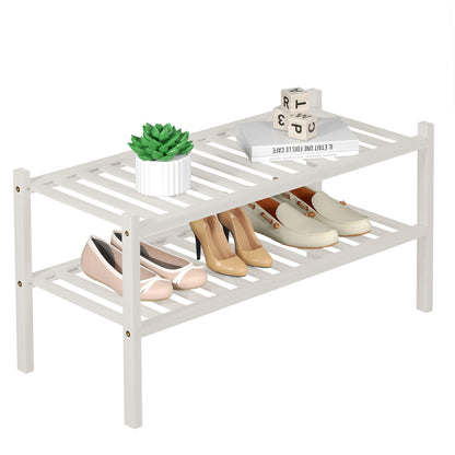 Bamboo Shoe Rack Organizer for Entryway