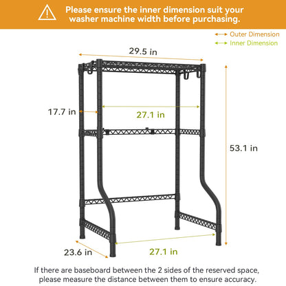 Washer Dryer Stacking Rack Organizer