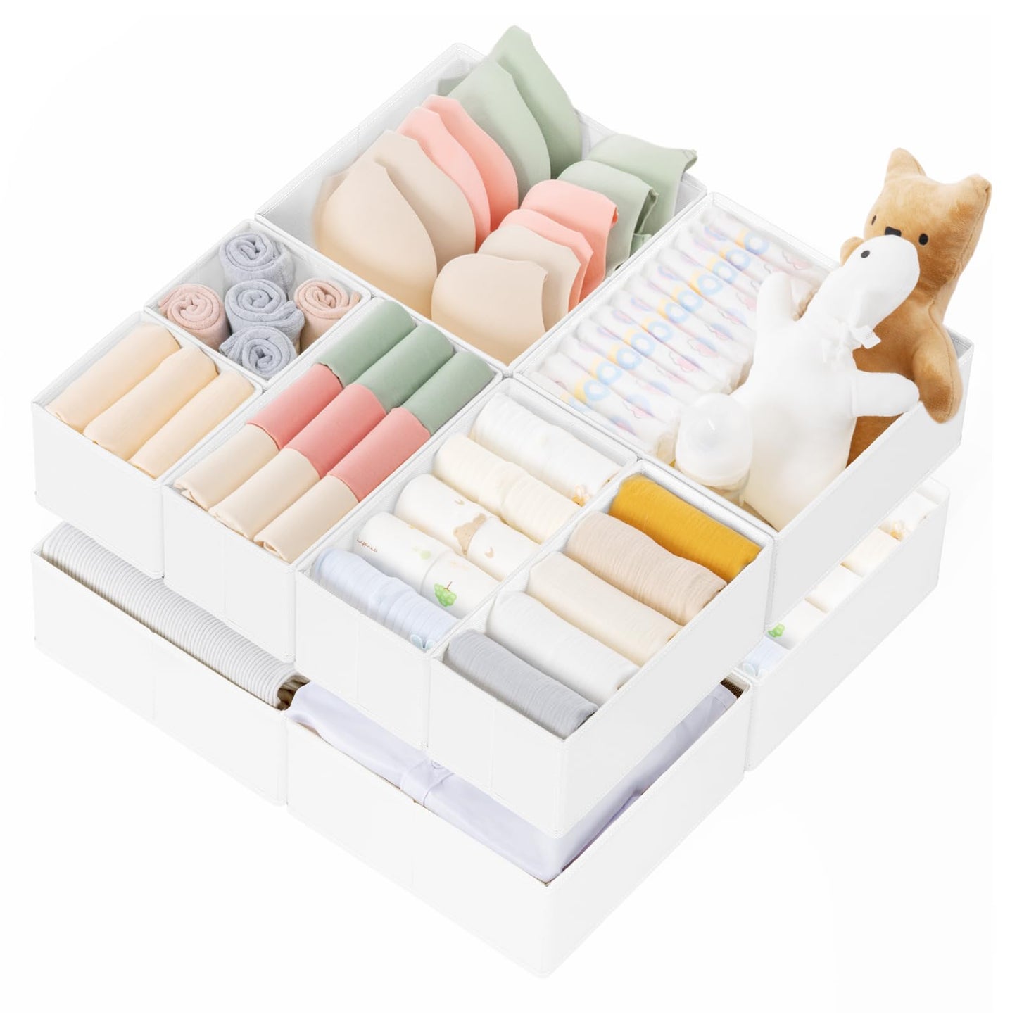Criusia 10 Pack Drawer Organizer Clothes