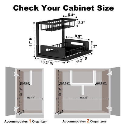 Metal Under Sink Organizer Shelf