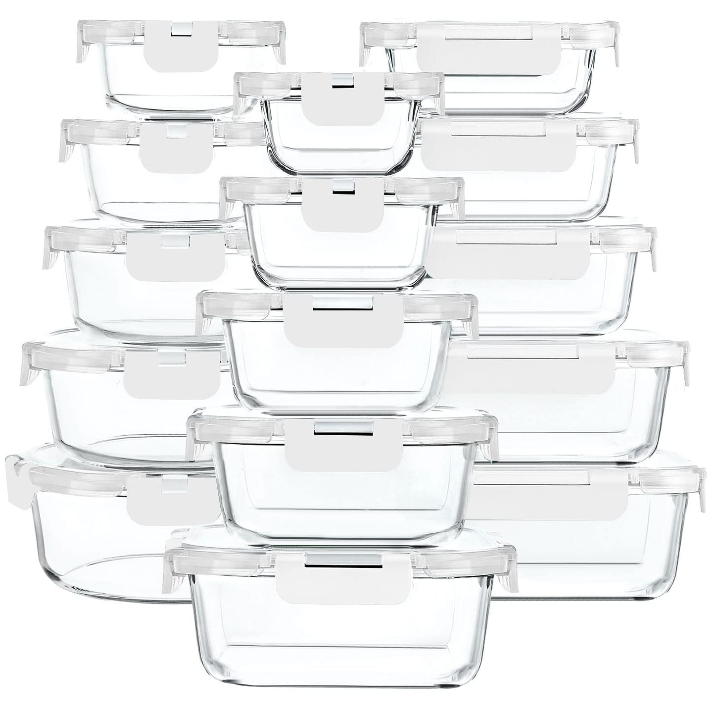 Glass Food Storage Containers Set with Lids