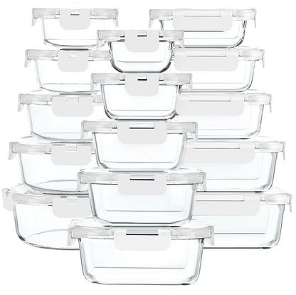 Glass Food Storage Containers Set with Lids