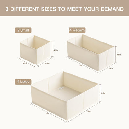 Criusia 10 Pack Drawer Organizer Clothes