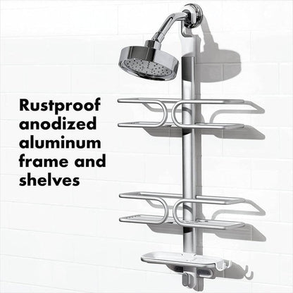 OXO Good Grips Rustproof Compact Aluminum Shower Caddy