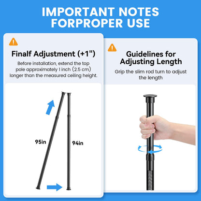 4 Tier Tension Pole Shower Caddy with Adjustable Shelves