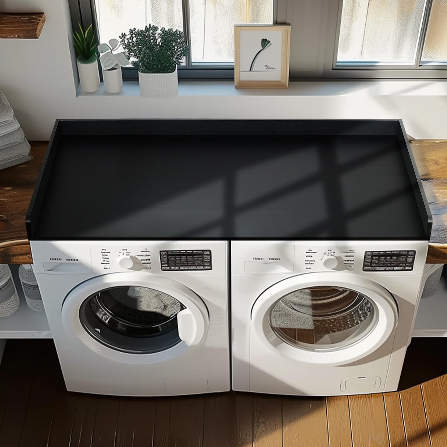 Bamboo Washer Dryer Countertop Organizer