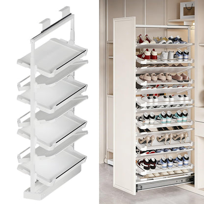 Adjustable Pull Out Shoe Rack Organizer