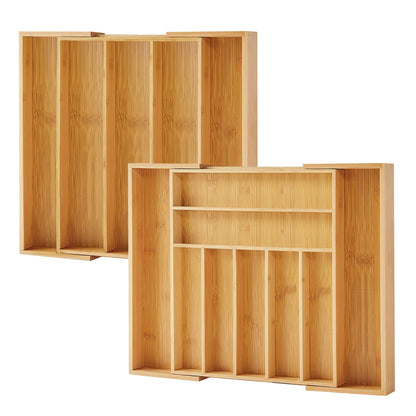 Purawood Bamboo Drawer Organizer