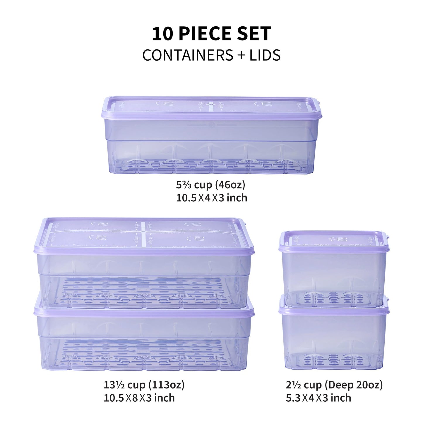 Freezer Food Storage Containers with Lids