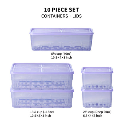 Freezer Food Storage Containers with Lids