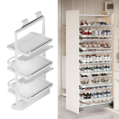 Adjustable Pull Out Shoe Rack Organizer
