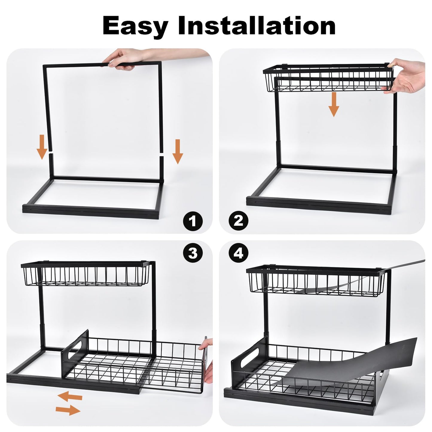 Metal Under Sink Organizer Shelf