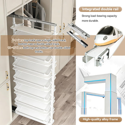 Adjustable Pull Out Shoe Rack Organizer