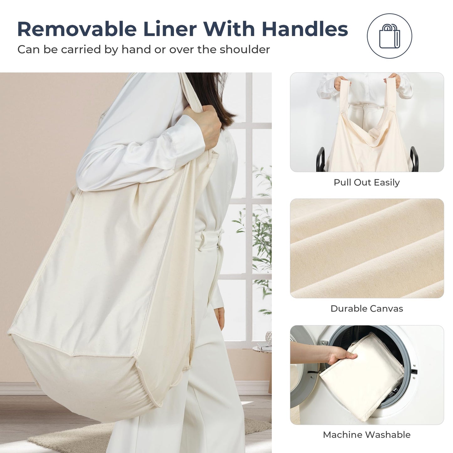 Laundry Hamper with Removable Bag