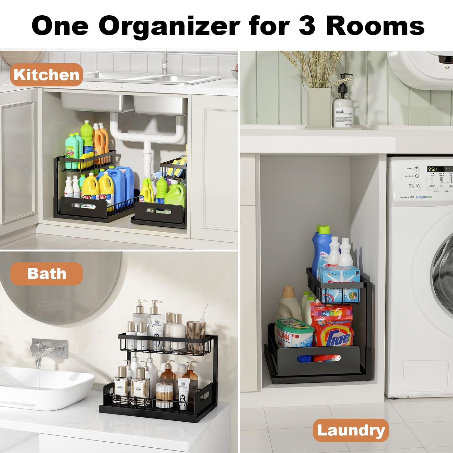 Metal Under Sink Organizer Shelf