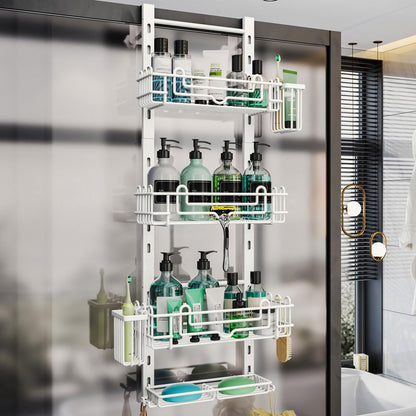 4 Tier Over Door Shower Caddy with Hooks