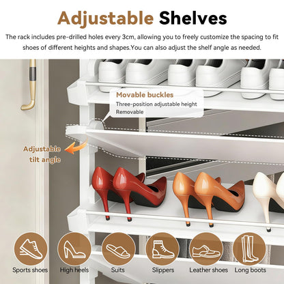 Adjustable Pull Out Shoe Rack Organizer
