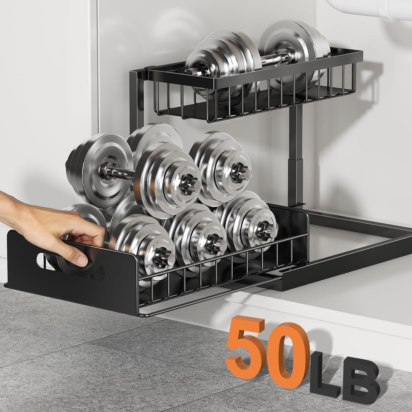 Metal Under Sink Organizer Shelf