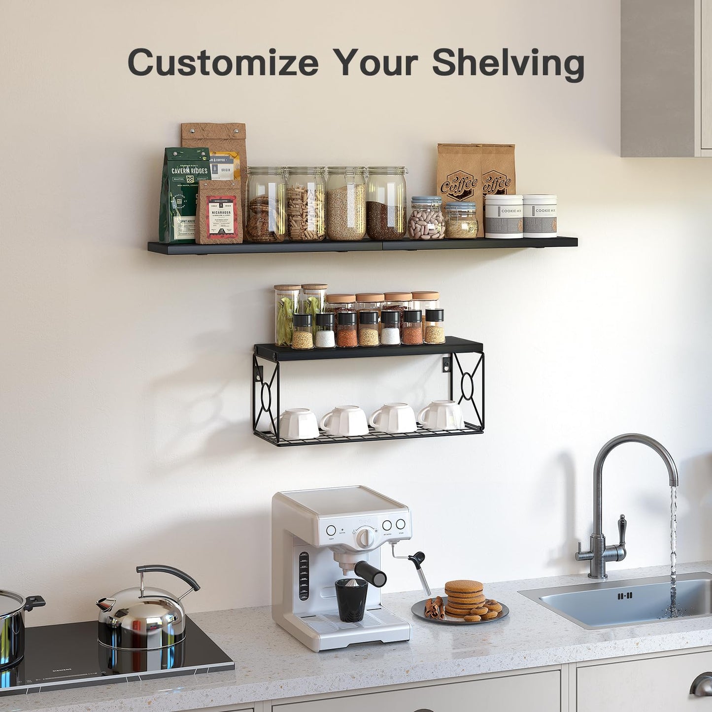 Amada Bathroom Shelves Over Toilet with Storage Basket