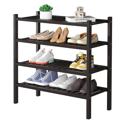 Bamboo Shoe Rack Organizer for Entryway