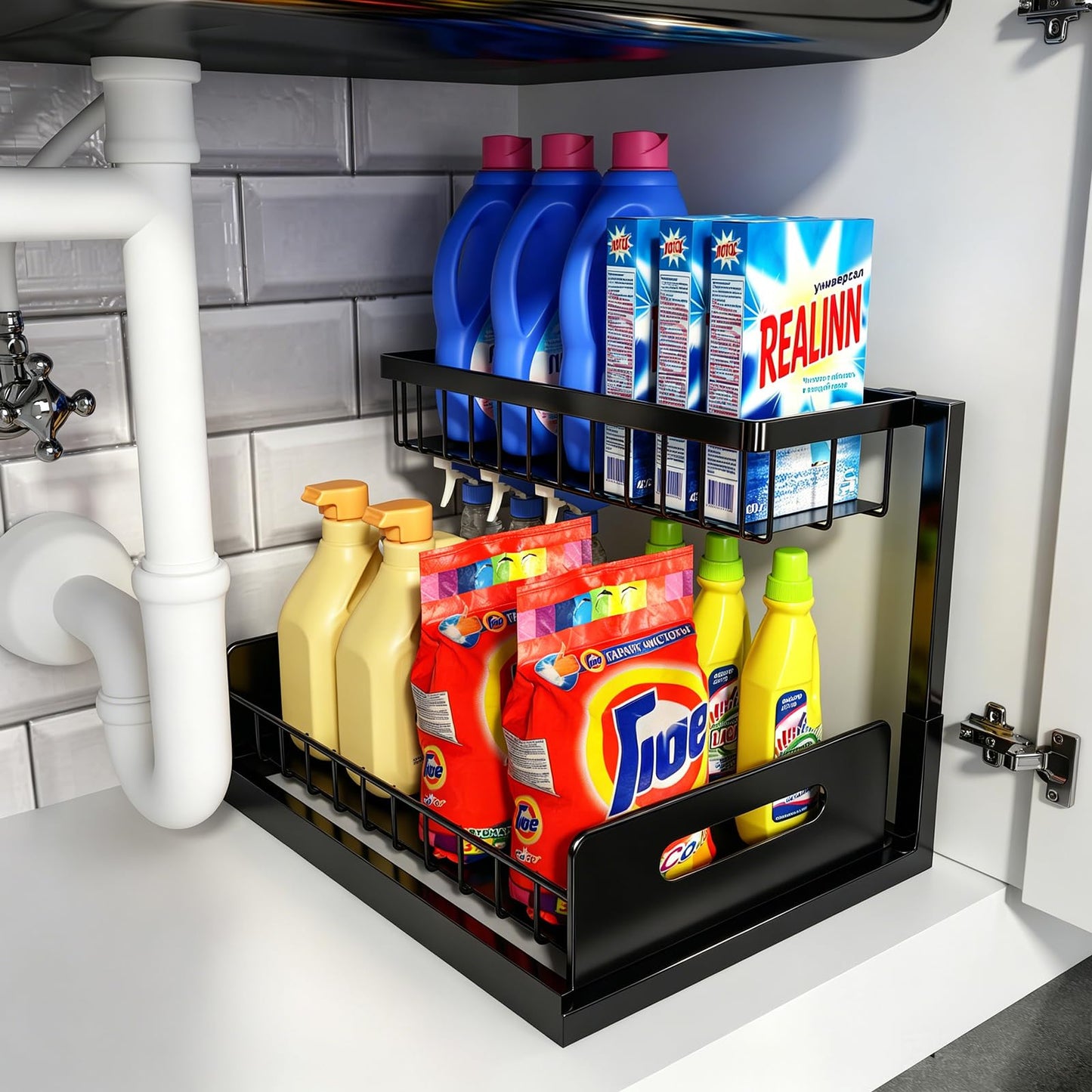 Metal Under Sink Organizer Shelf