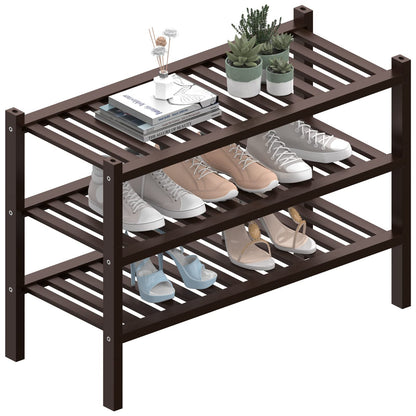 Bamboo Shoe Rack Organizer for Entryway
