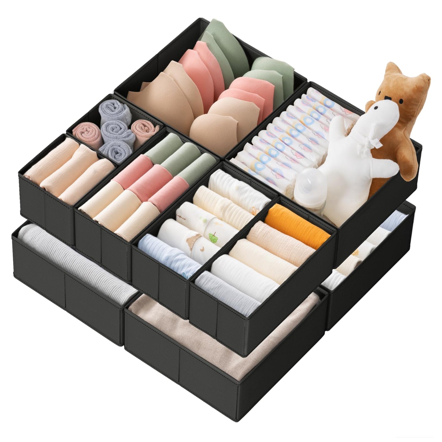 Criusia 10 Pack Drawer Organizer Clothes