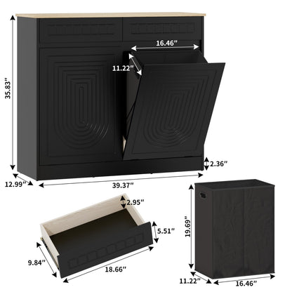 Double Tilt Out Laundry Hamper Cabinet