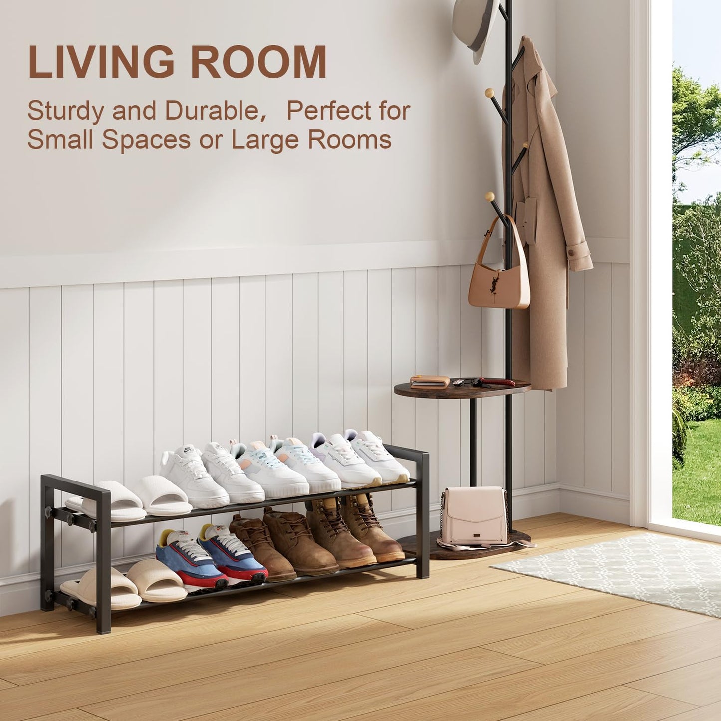 Shoe Rack Organizer for Entryway Storage
