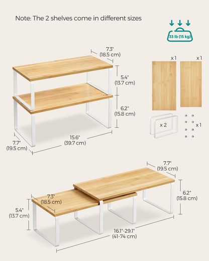 Kitchen Cabinet Organizer Shelf Set