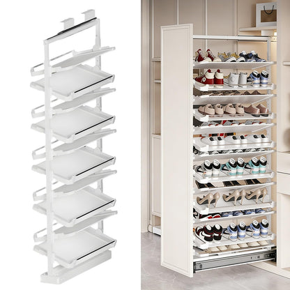 Adjustable Pull Out Shoe Rack Organizer