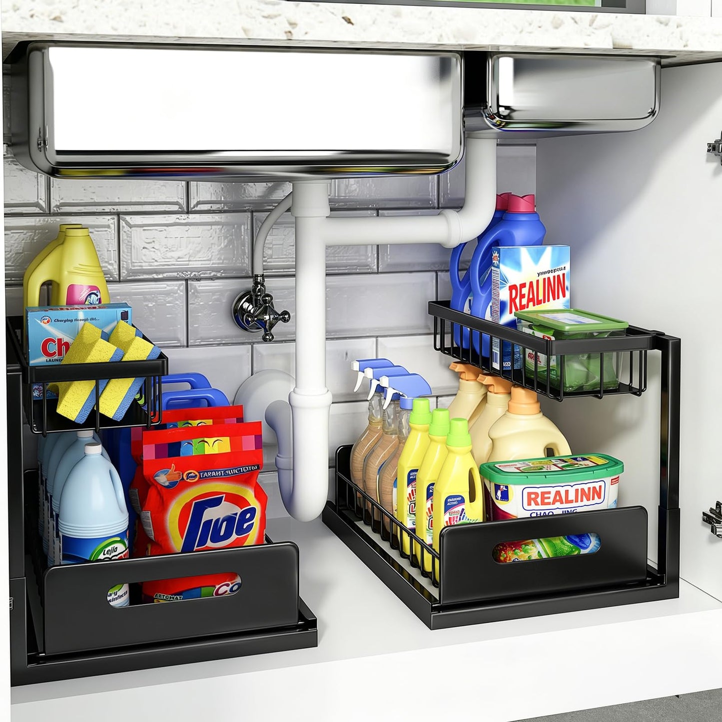 Metal Under Sink Organizer Shelf