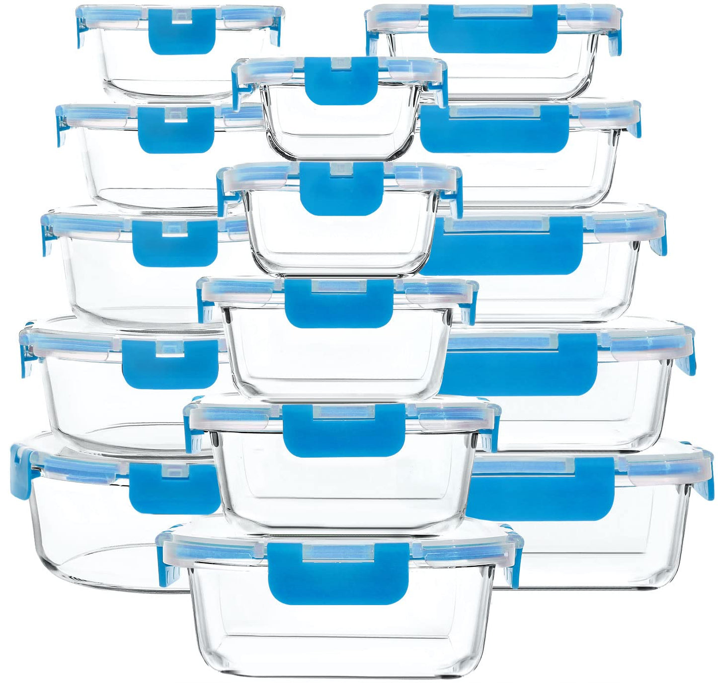 Glass Food Storage Containers Set with Lids