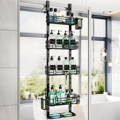4 Tier Over Door Shower Caddy with Hooks