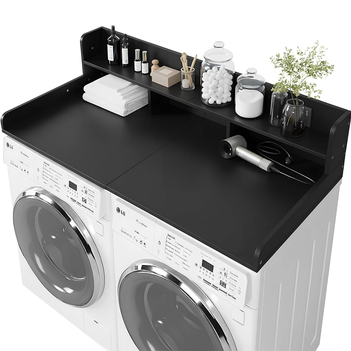 Washer Dryer Countertop with Storage Shelf