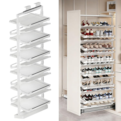 Adjustable Pull Out Shoe Rack Organizer