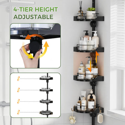 Tension Pole Shower Caddy with Shelves