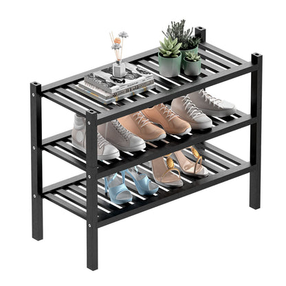 Bamboo Shoe Rack Organizer for Entryway