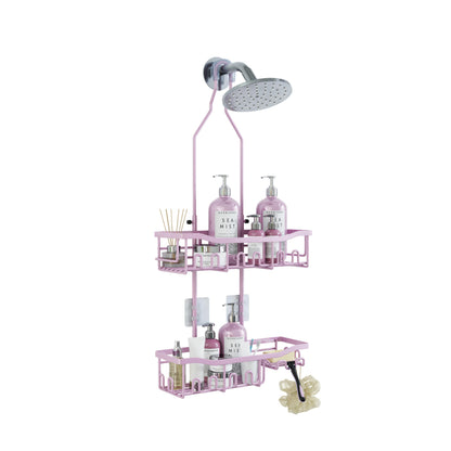 Extended Shower Organizer Shelf with Hooks