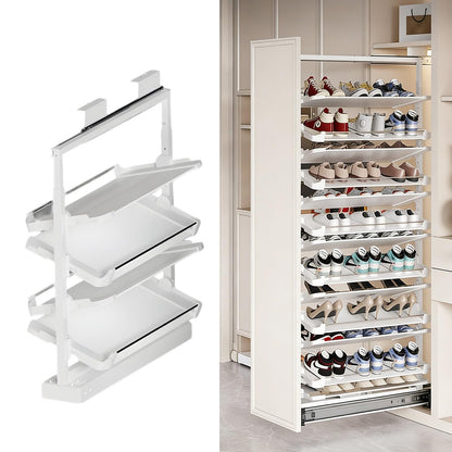 Adjustable Pull Out Shoe Rack Organizer