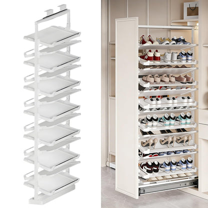 Adjustable Pull Out Shoe Rack Organizer