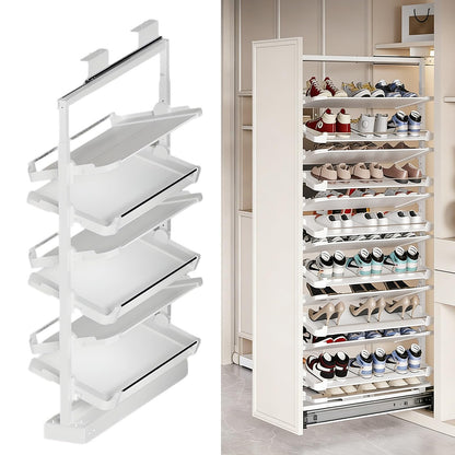 Adjustable Pull Out Shoe Rack Organizer